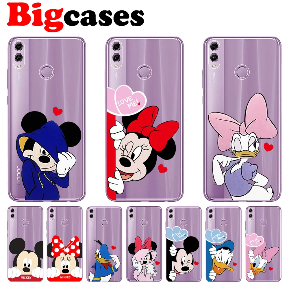 

Soft TPU Funda For Huawei Honor 7A Pro 7X 7C 8 8X 9 Lite 10 Play Case Cover Silicone Capa Mickey Minnie Mouse Coque Phone Shell