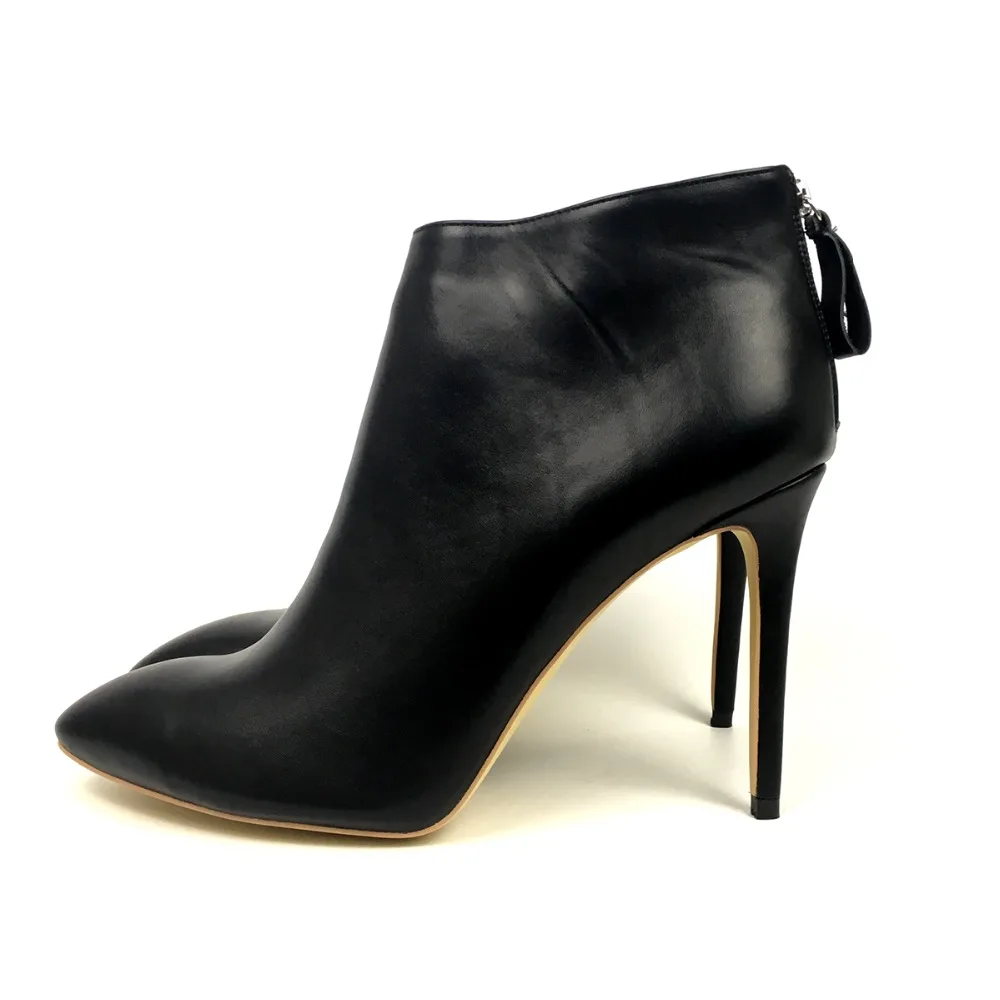 Aiyoway ~ Dames Talon Robe 5 Chaussons Bottes 13 Femmes Sexy Automne Nous Taille Parti Cheville Pointu Haut Noir Hiver Zip Retour Bout qRwEqX7r