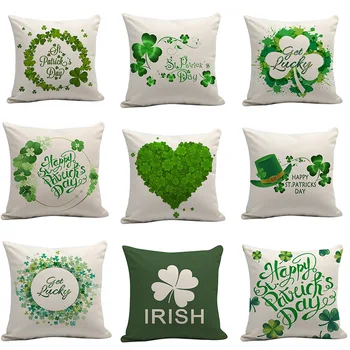 

45*45cm Decoration Print Four-leaf clover Cushion Cover Polyester Throw cushion covers for Sofa Home Decorative Pillowcase
