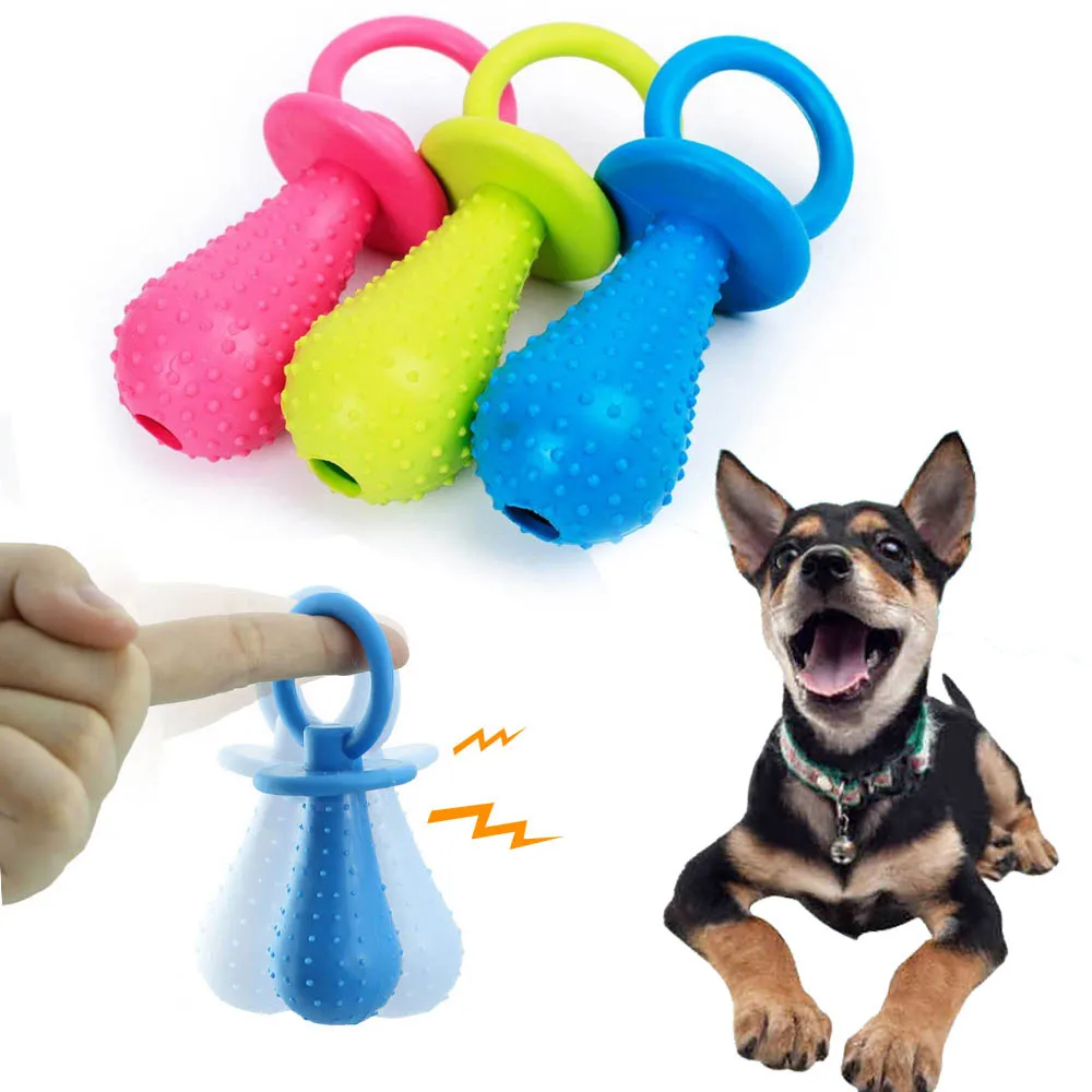 

1Pc Dog Toys For Pet Chew Teething Train Cleaning Poodles Small Puppy Cat Bite Best Pet Dogs Supplies Rubber Nipple