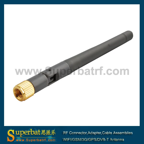 

Superbat 5.8ghz Antenna 3dBi Omni WIFI Antenna RP-SMA Male plug Connector for Wireless Router Grey Rubber Ducky Aerial
