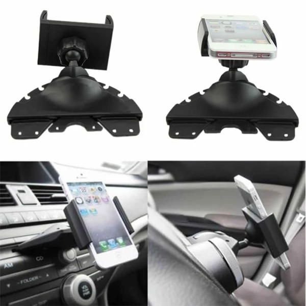 

Black 1pc Universal Car Bracket Mobile Phone Holder CD Player Slot Smartphone Car Auto Mount Holder Cradle for Smartphone