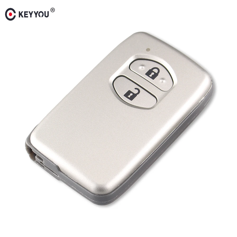 

KEYYOU 2 Buttons Smart Remote Control Car Key Shell For Toyota Prado Land Cruiser Camry Highlander Key Case