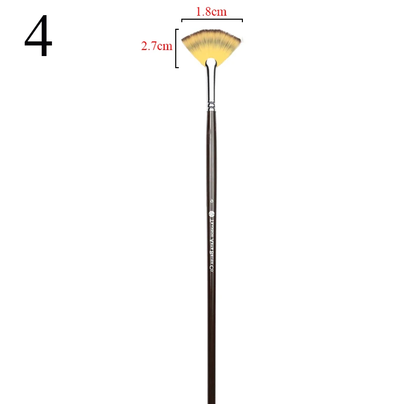 1 шт., художественные кисти, Профессиональные кисти для красок, высокое качество, нейлоновая кисть для красок, художественная акриловая живопись, принадлежности - Цвет: 4