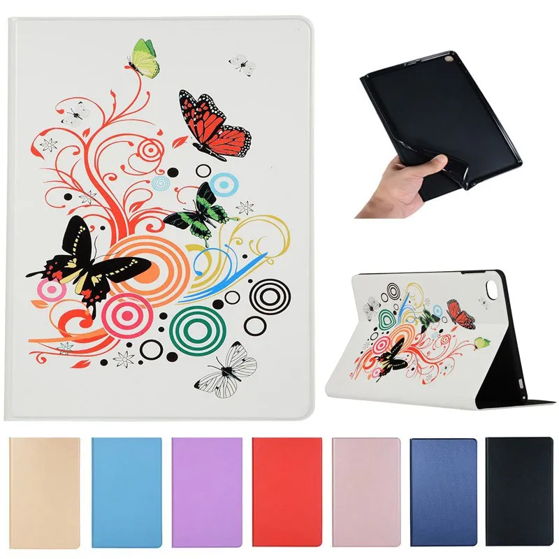 

For Huawei T5 tablet Case Soft Back PU Leather Cover for Huawei MediaPad T5 10 AGS2-W09/W19 AGS2-L09/L03 10.1 inch case+film+pen