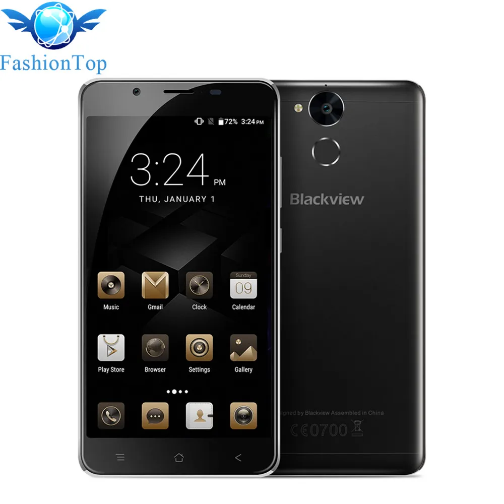Original Blackview P2 lite 6000mAh Mobile Phone Android 7 0 4G 5 5 FHD MTK6753 Octa