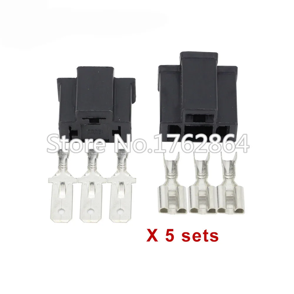 5 Sets PA66 H4 3 Pin Unsealed Cable Wire Connector Electrical Automotive Plug Lamp Holder Socket DJ7033-7.8-11/21 3P | Обустройство