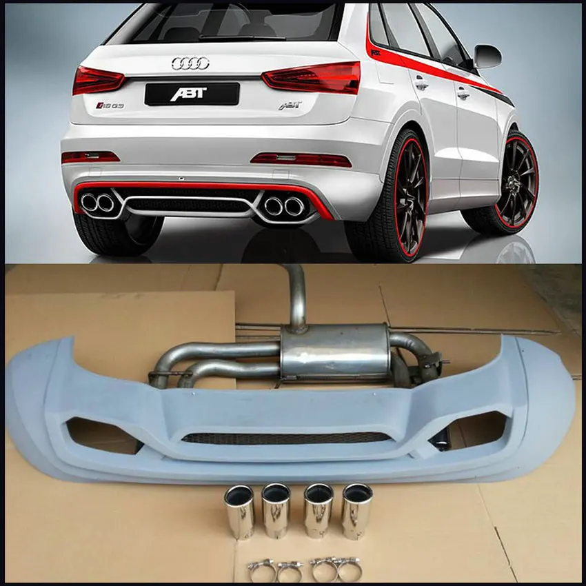 ABT Style diffuser/ exhaust pip muffler tip tips auto rear bumper diffuser car rear diffuser