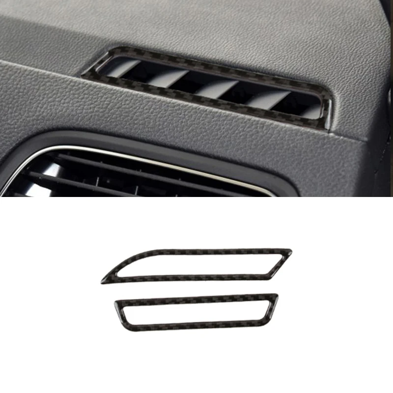 For VW Golf 7 MK7 VII 2013 2014 2015 2016 2017 Carbon Fiber Car Side Air Condition Air Outlet Vent Cover Trim