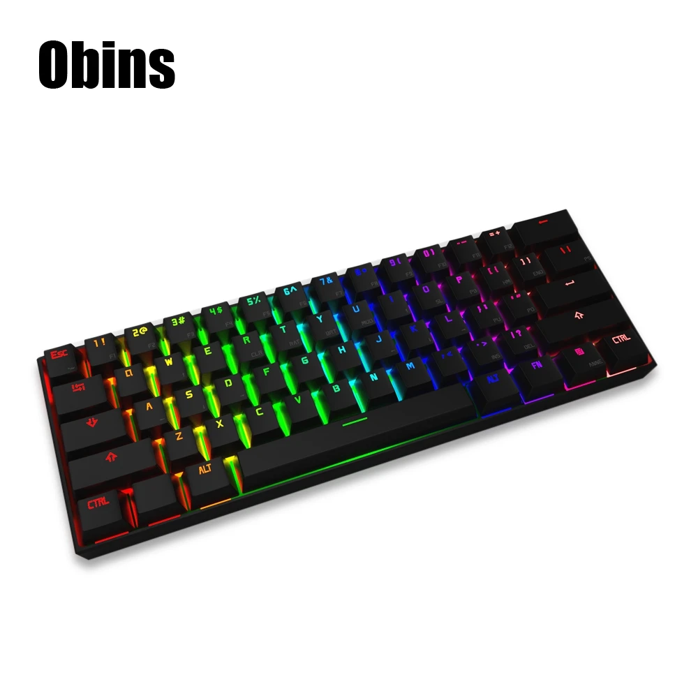 Оригинальный obins Anne Pro Беспроводной Bluetooth механическая клавиатура с RGB подсветкой
