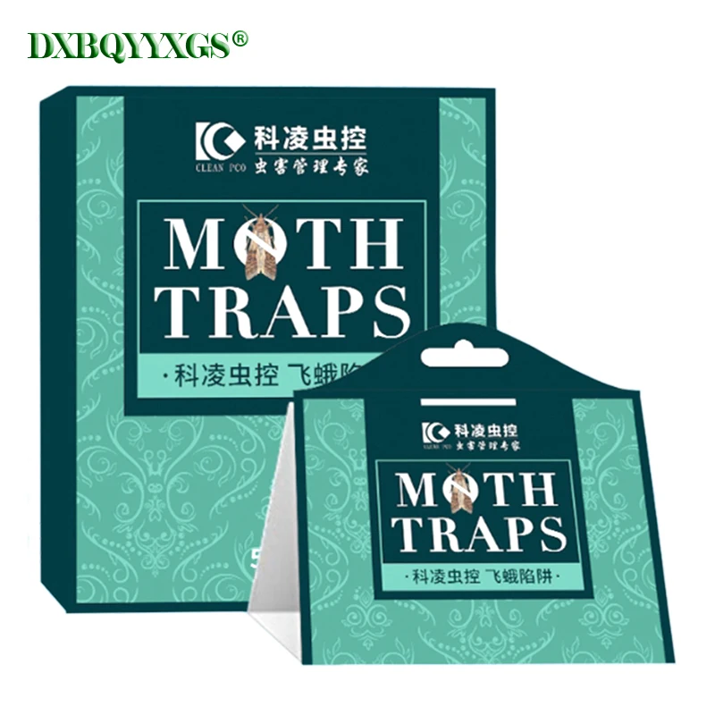

DXBQYYXGS 5pcs/Box Female pheromone moth trap Pest control Home physics Strong viscose Killer Moth Safety&Non-toxic
