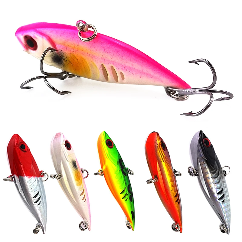 5pcs Fishing Lure VIB Hard Artificial Bait Tackle Crap Hook jig Crankbait Professional Sinking Wobblers 6.5cm 10.84g | Спорт и