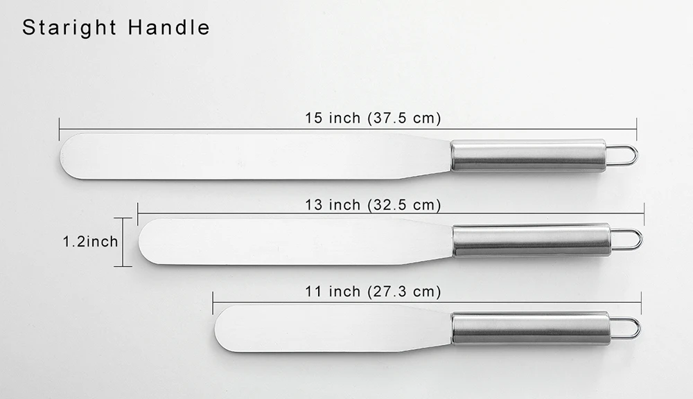 Торт для крема шпатель 11/13/15 дюймов Нержавеющая сталь для масло помадка, кондитерские изделия гладкой шпатель кухонные инструменты для украшения выпечки, торта