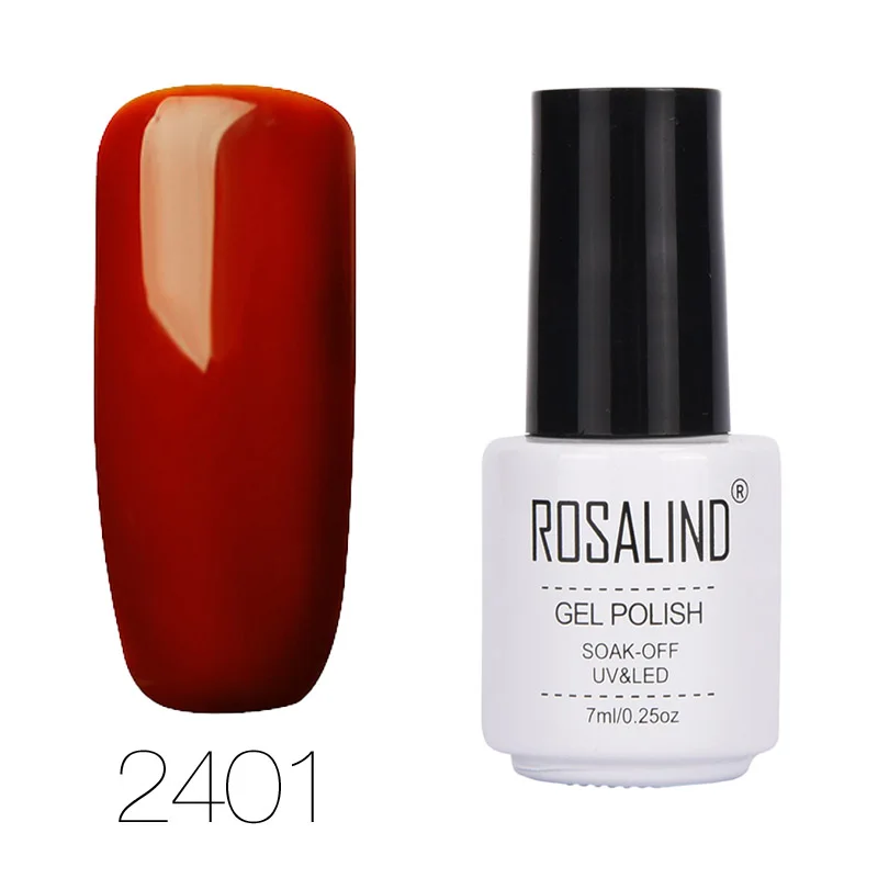 RC2401 ROSALIND гель лак для ногтей набор Гибридный все для маникюра 7 мл цвета полуперманентный УФ лак для ногтей - Цвет: RC2401