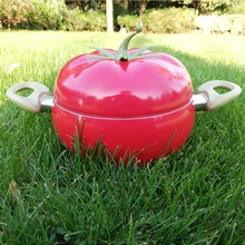 Collisy Dawn 20 см Кастрюля Помидор Томатный Суп-горшок Антипригарным Сковороде Творческое Яблоко Кастрюли Котелок с Выпуклым Днищем Алюминий Универсальный Горшок