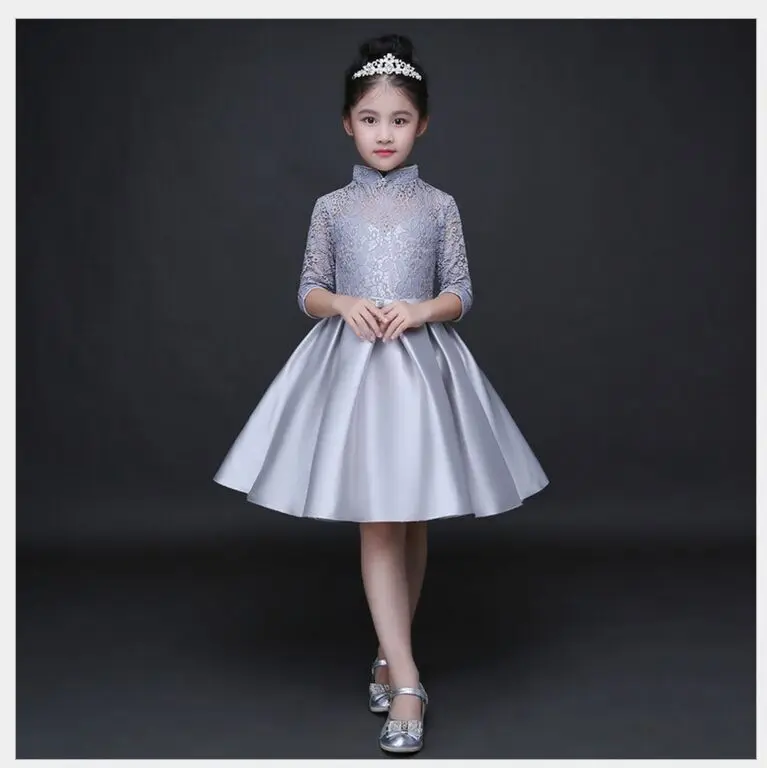 Baby Girl Kid Evening Party Dresses For Girl Wedding Princess Clothing 2017 New Solid Color Bow Moderator Dress Children Clothes HTB15izjQFXXXXbDXpXXq6xXFXXXL - Baby Girl Kid Evening Party Dresses For Girl Wedding Princess Clothing 2017 New Solid Color Bow Moderator Dress Children Clothes