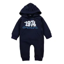 Newborn Baby Boy Clothing Fleece Winter Warm Long Sleeve Hooded Rompers Boys Girls Jumpsuit Fashion Overalls