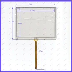 Zhiyusun Новый 5.6 дюймов Сенсорный экран 4 провода резистивный сенсорный панели наложения комплект 125*100 Сенсорный экран