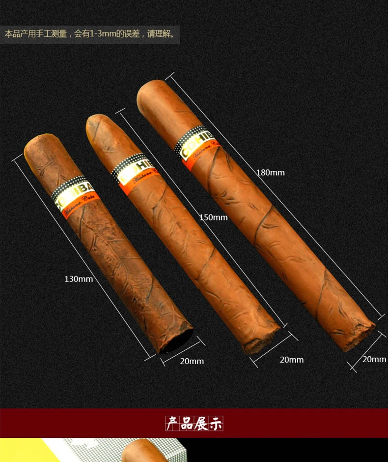 COHIBA смоляные Имитационные сигареты, поддельные сигары сигареты, кубинские сигары сигарные реквизиты, сигарные модели DH-1002