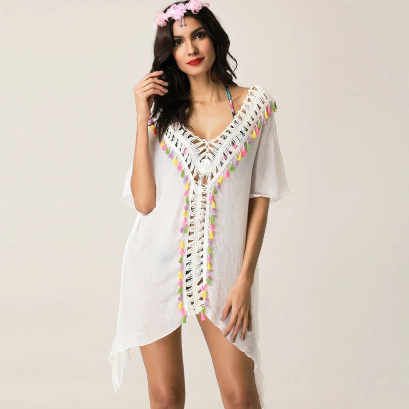 Summer 2018 New USA Women Fashion V Neck Short Sleeve Hook
