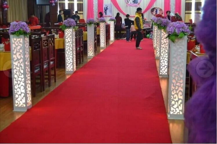 

8pcs/lot 115*20*20cm Fantasy Wedding Carved Pillar Banquet Road Lead Stand Decoration With LED Light Built-In