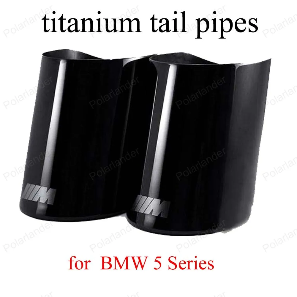 Double Outlet font b Car b font Tail Throat Liner Pipe for B MW 5 Series