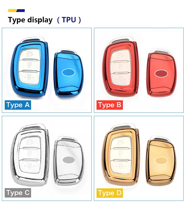 AIRSPEED TPU 3 Button Smart Car Key Case Key cover Key shell for Hyundai IX35 Tucson 2016 2017 Solaris Sonata IX25 Mistra Verna (2)