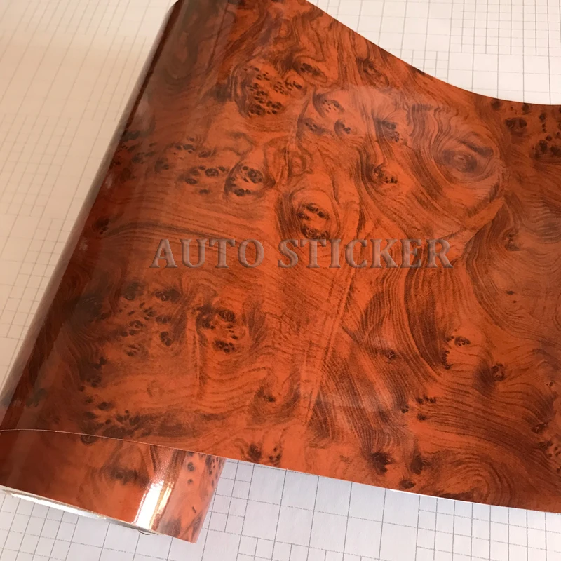 Glossy Bird Eyes Wood Grain PVC Waterproof Vinyl Film 4
