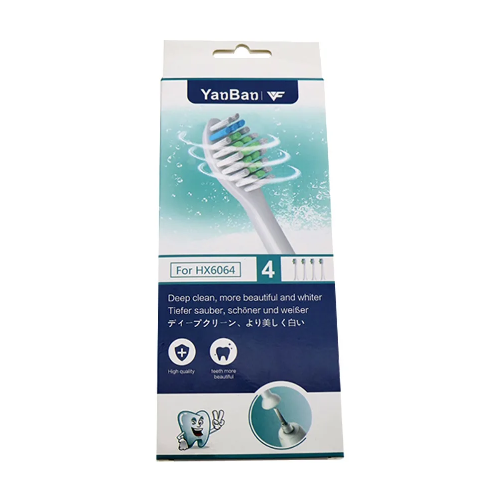 

4Pcs/lot Tooth Brush Heads with cap For PHILIPS Sonicare FlexCare Diamond Clean HX6064 HX6930 HX9340 HX6950 HX6710 HX9140 HX6530