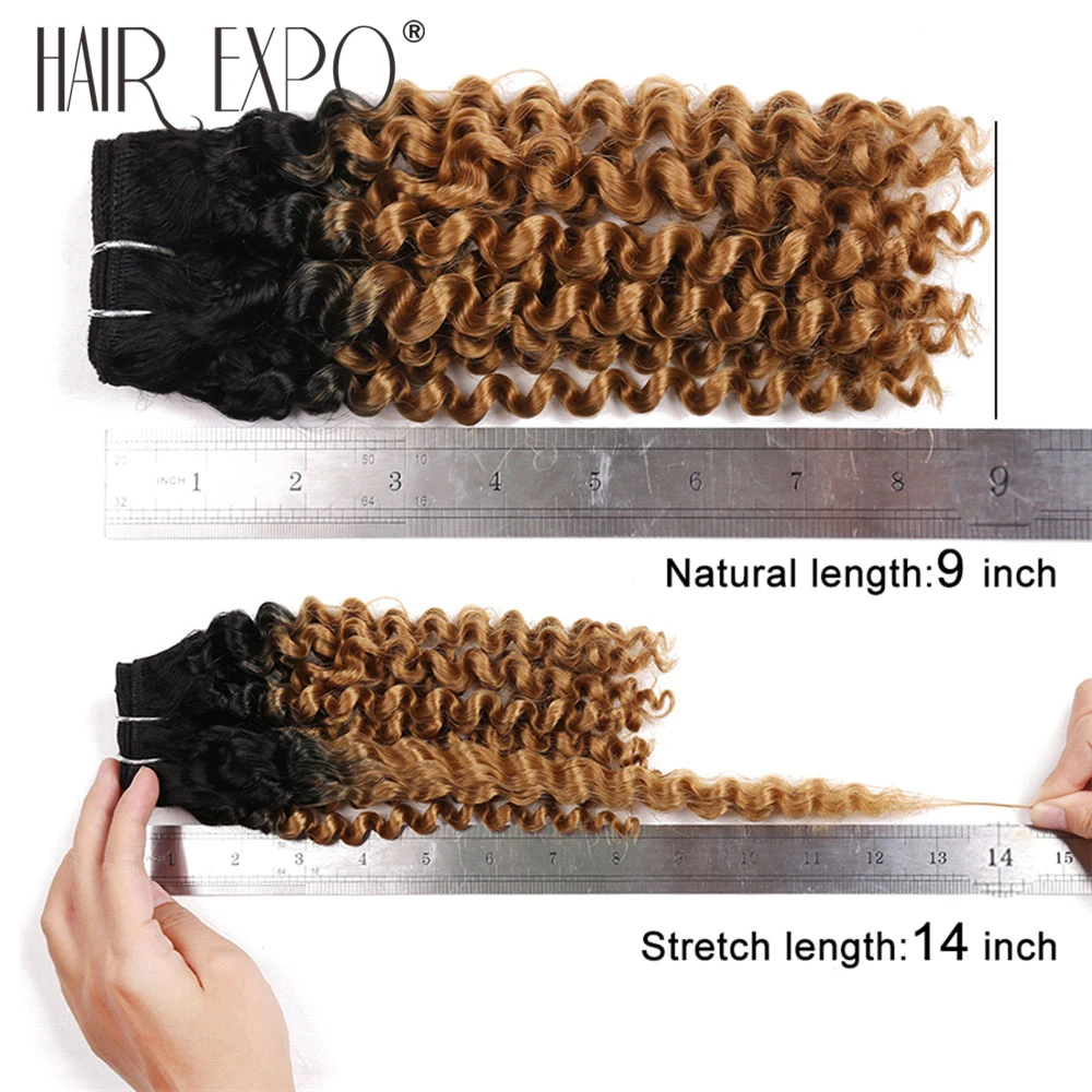 Hair Weavekinky Curly Bundles Bouncy Curly Synthetic Sew In Hair