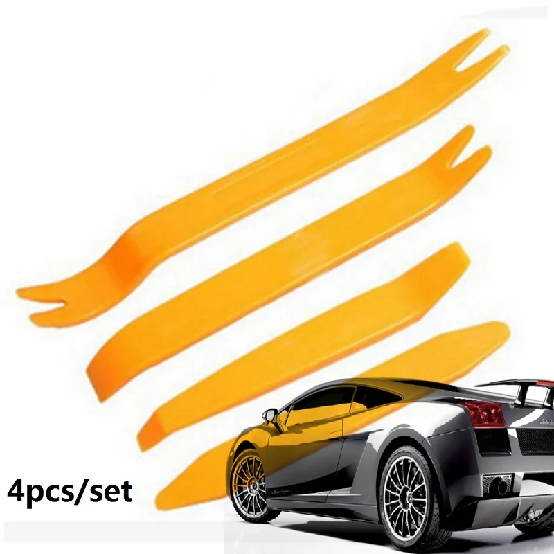 

4PCs Car Panel Removal Tools Set Automobile Audio Door Clip Panel Trim Dash Auto Radio Removal Pry Repair Stereo Installation