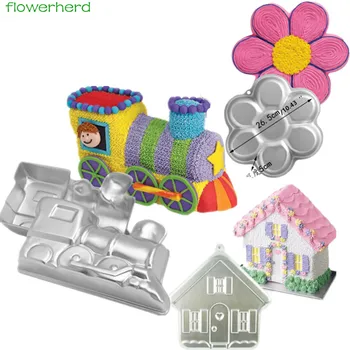 Big Cute Cake Pan Cartoon Train Metal Cake Mold Decorating Aluminum Alloy Baking Fondant Dish Birthday Party Cake Bakeware Tools Big Cute Cake Pan Cartoon Train Metal Cake Mold Decorating Aluminum Alloy Baking Fondant Dish Birthday Party Cake Bakeware Tools