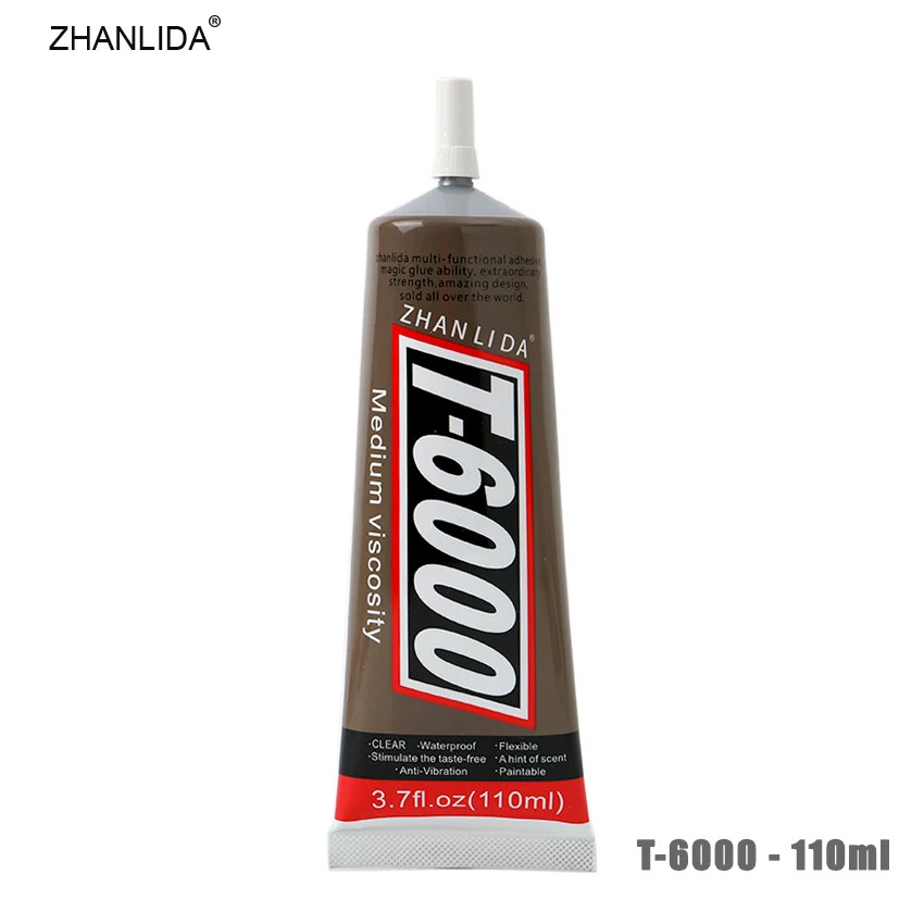 

ZHANLIDA T-6000 110ml Epoxy Resin Touch Screen Repair Nail Point Diamond Craft Decoration Diy Tools T6000 Liquid Glue