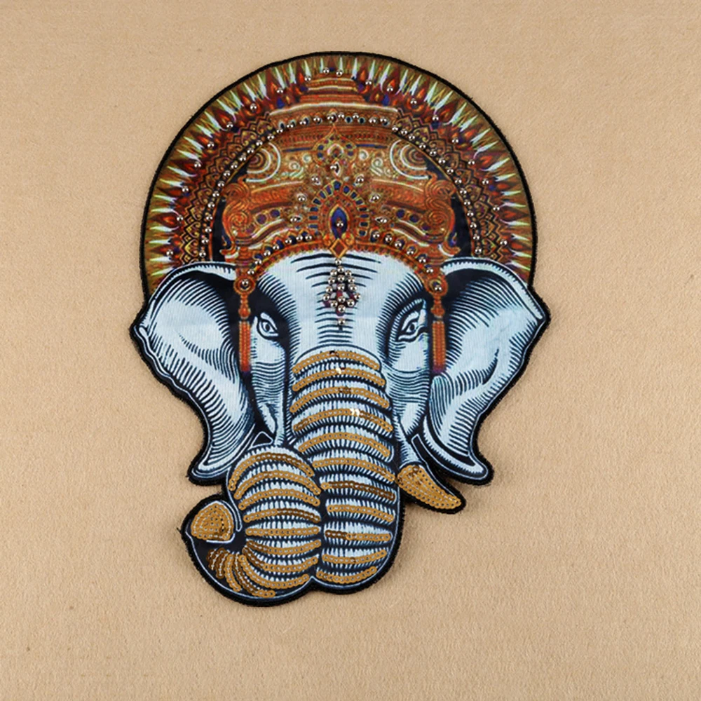 

Elephant Embroidery Patch Animal Shape Patches DIY Handmade Sewing On Clothes Bags Decorative Supplies