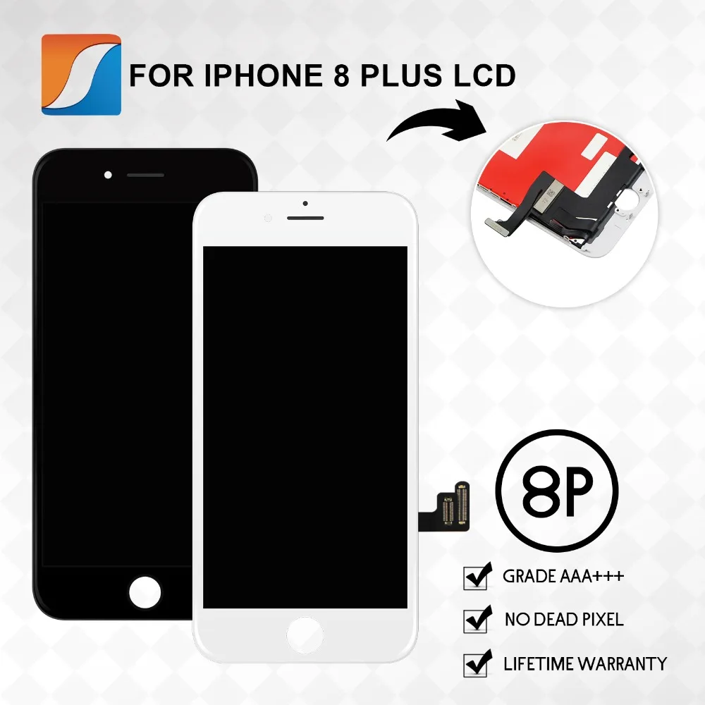 Сменный ЖК-экран класса AAA + для iPhone 8G 8 Plus с 3D сенсорным экраном в сборе без битых