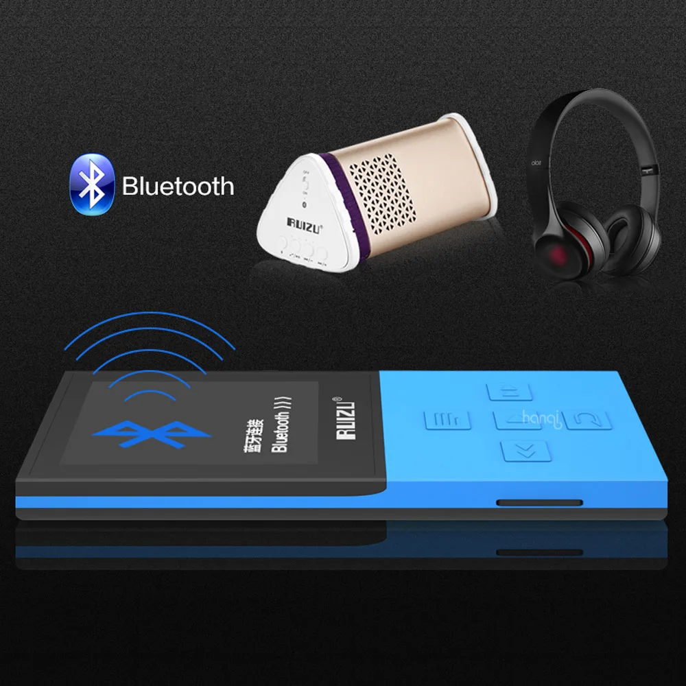 Спортивный MP3 плеер ruidu X18 8G с Bluetooth, без потерь, диктофон, fm-радио, Bluetooth 4,0, музыкальный плеер, поддержка 64 ГБ, TF карта