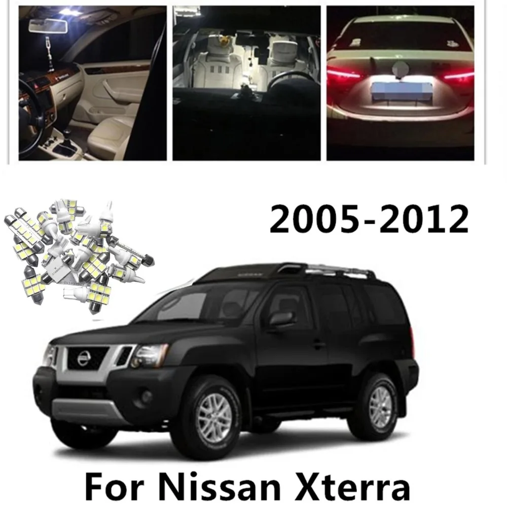 8 шт. светодиодные лампы для подсветки номерного знака Nissan Xterra 2005 2012|Сигнальная