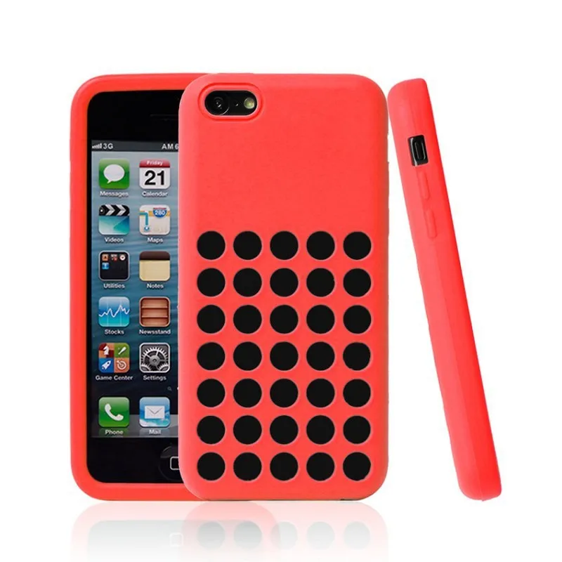 2013 New Arrival Official Website 1:1 original Soft Silicon Case Back Cover for iphone 5C Wholesale free shipping 10PCS |