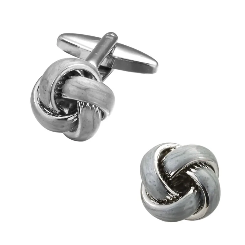 High quality men's wedding Cufflinks Gray twist Cufflinks 5 pairs of packaging for salein Tie