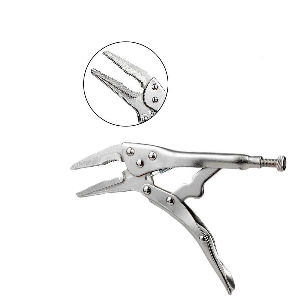 

1pc 9-inch Repair Tools Tip Sharp Pliers Adjustable Clamp Forceps Pliers Bending Clamp Hand Crimping Tools