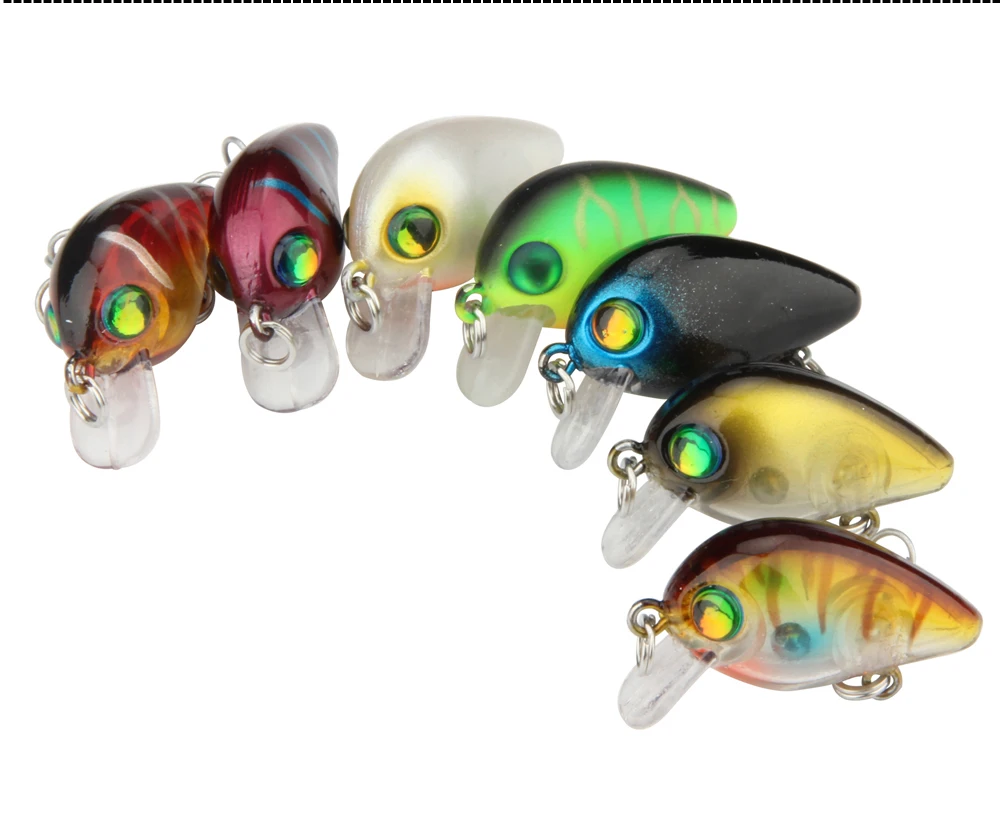 High Quality ABS Plactic Lure 1pc 3cm 1.5g Crankbait Fishing Lure Minnow Floating Isca Crankbait VMC Hook Fishing Tackle  (21)