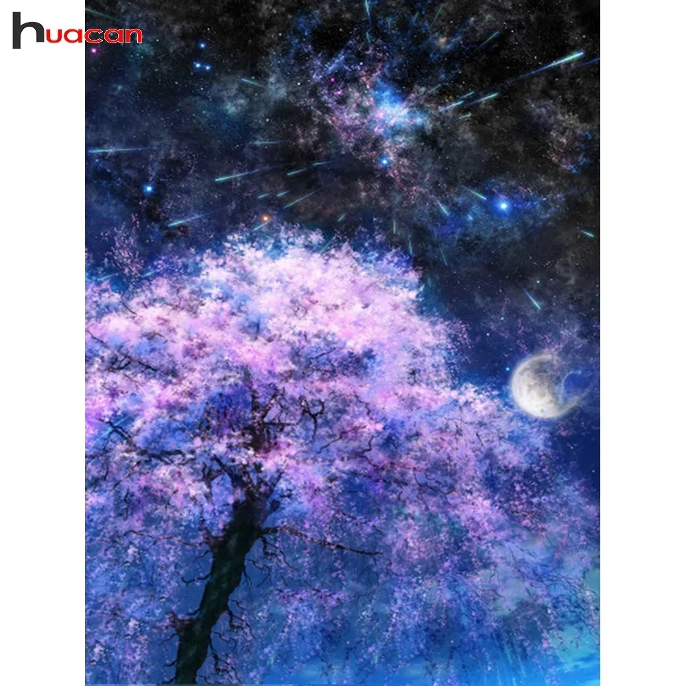 

HUACAN Full Square 5D DIY Diamond Painting Landscape Diamond Embroidery Tree Diamond Mosaic Set Picture Of Rhinestones