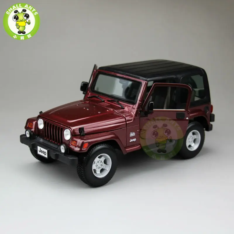 

1:18 Scale Jeep Wrangler Sahara Diecast Car Suv Model Maisto 31662 Red&Black
