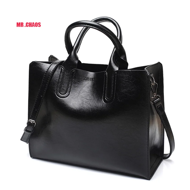 Leather Handbags Casual Female Bags Trunk Tote Spanish Brand Shoulder