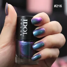 IDOL цвет голографическая лак для ногтей быстросохнущая и гладкой ногтей Лаки эффект хамелеона Shimmer лак для ногтей Долгое