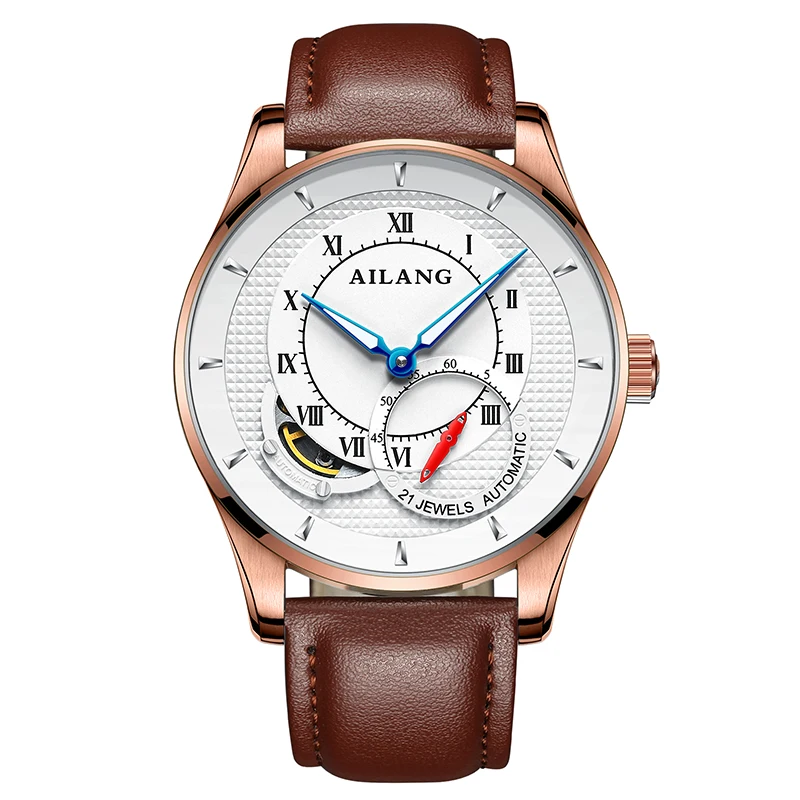 AILANG 8518 Switzerland watches men luxury brand automatic mechanical watch Luminous Classic Business Watches Steel Leather