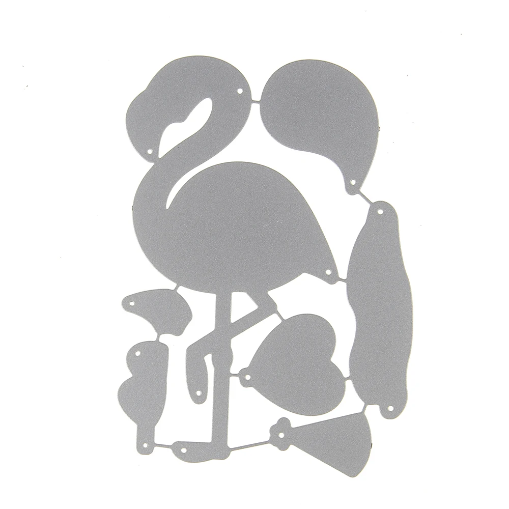 В форме Фламинго металлическая пресс-форма тиснение трафарет 3D DIY Скрапбукинг рукоделие вырезные штампы фото украшение на Пригласительные открытки
