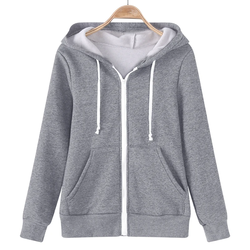  Plus Size Autumn Winter Hoodies Sweatshirt Women Long Sleeve Hooded Solid Color Casual Sweatshirts 