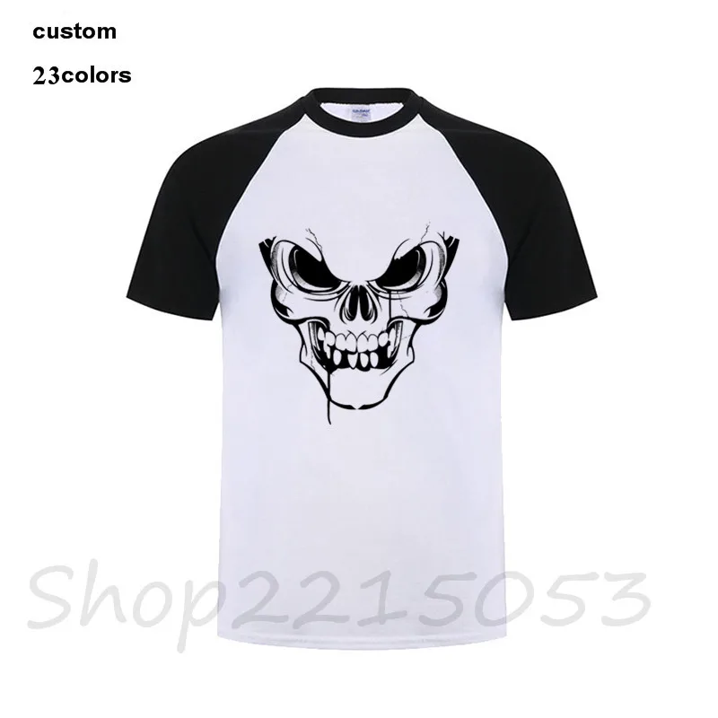 Skull T Shirt plus oversize Size Flag Skull Tops T Shirt For Handsome