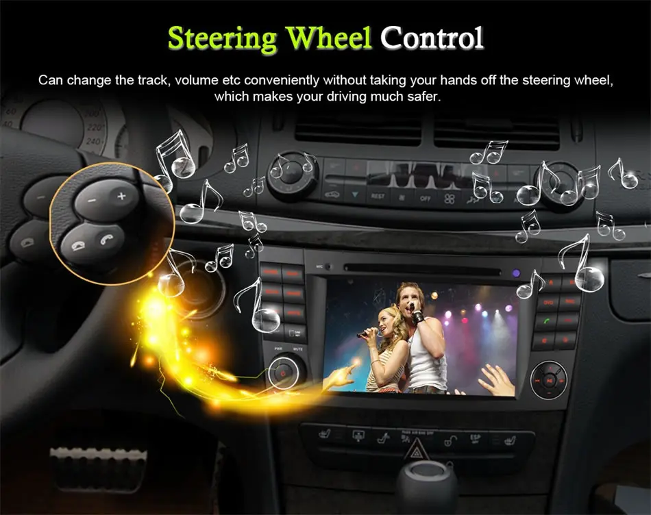 Top 4G SIM LTE Android 6.0 Octa 8 Core 1024*600 Car DVD Player for Mercedes E Class W211 W209 W219 WIFI RDS Radio GPS Map Bluetooth 3